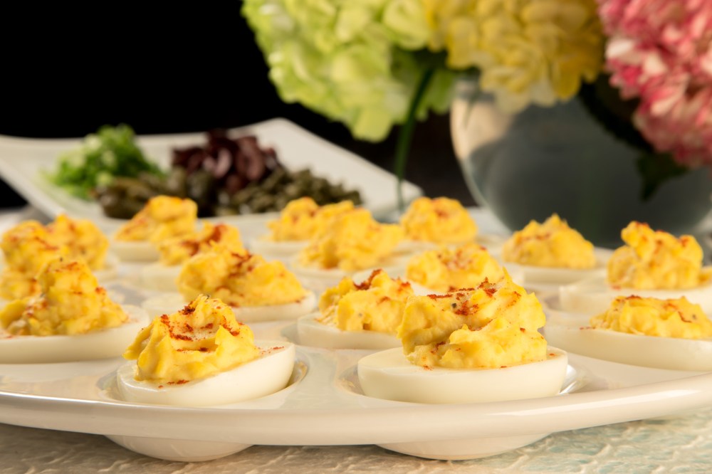Deviled Eggs. Grandma's classic has come into the new millennium with variations that include pickle relish and mustard to ultra-chic with caviar and smoked salmon.