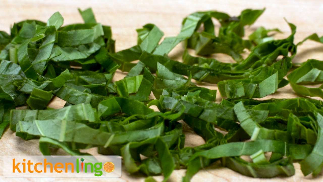 Chiffonade: The KitchenLingo Definition