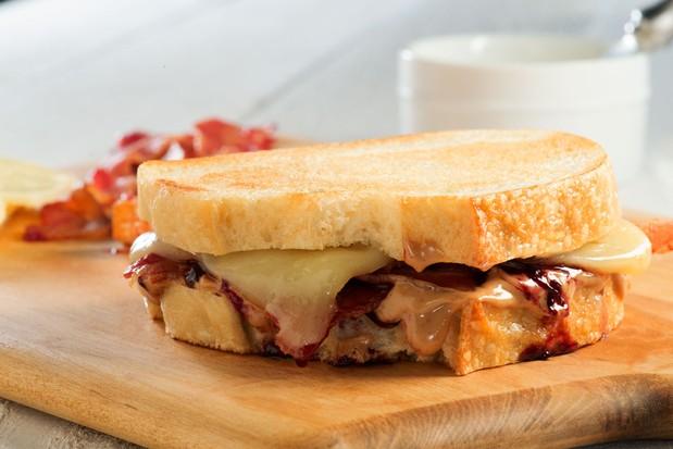 PB&J Grilled Cheese Sandwich with Bacon