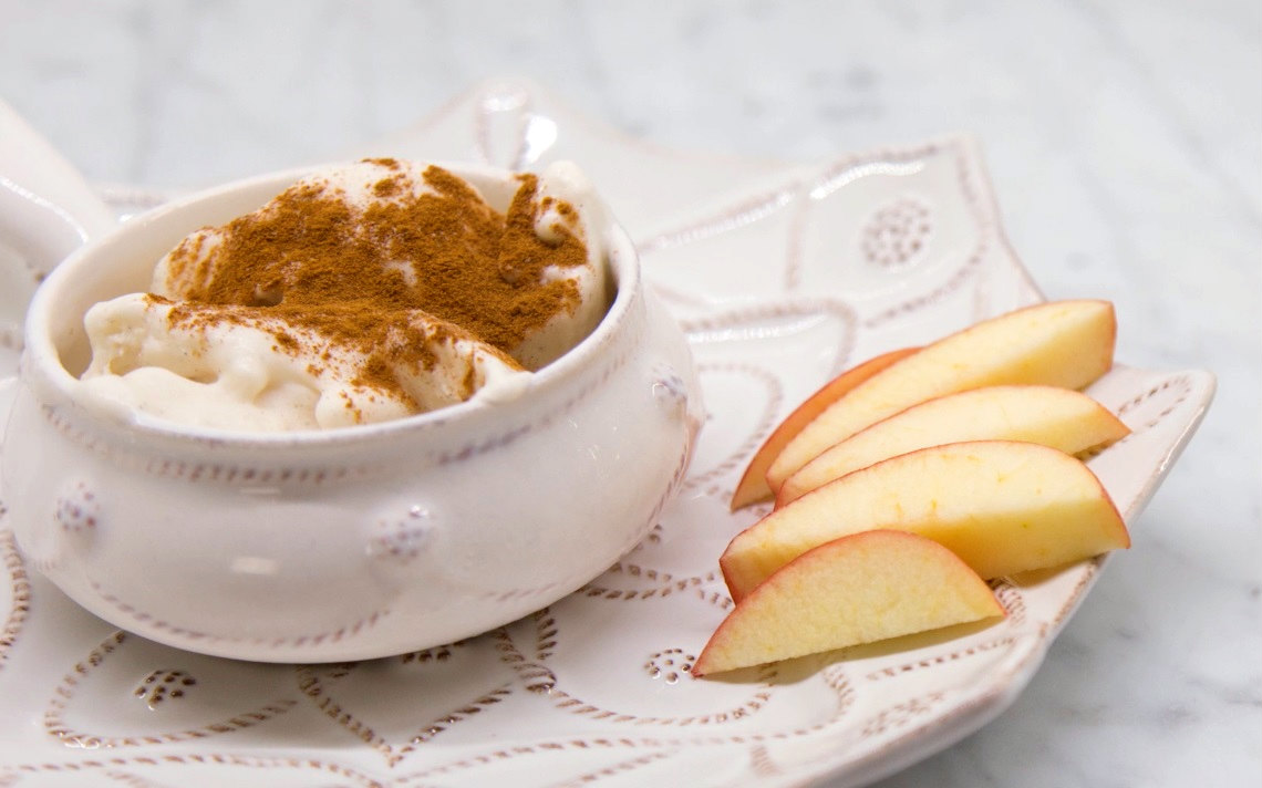 From Ashley Pettit, this recipe will spice up your dessert offerings with a homemade cinnamon toast ice cream that is safe for those who are lactose intolerant by substituting coconut milk.