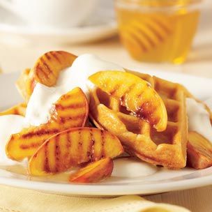 Buttermilk Waffles with Grilled Fruit