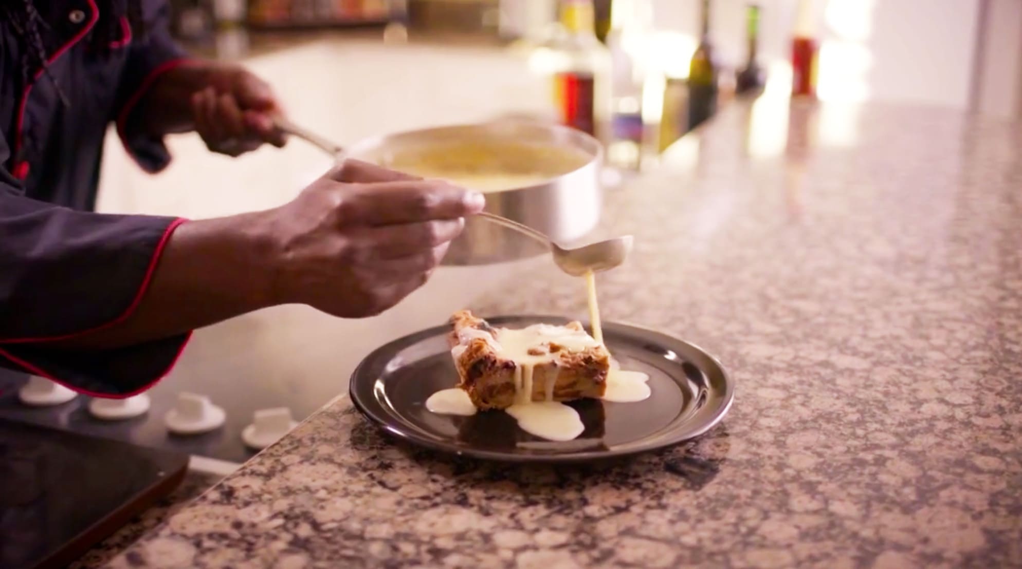 A great way to save leftover, going-stale, bread from being wasted by making bread pudding! This recipe is an insanely delicious twist on traditional bread pudding, made with chocolate and Kahlua coffee liquor and drizzled with a homemade Irish Whiskey Butterscotch Cream Sauce!�