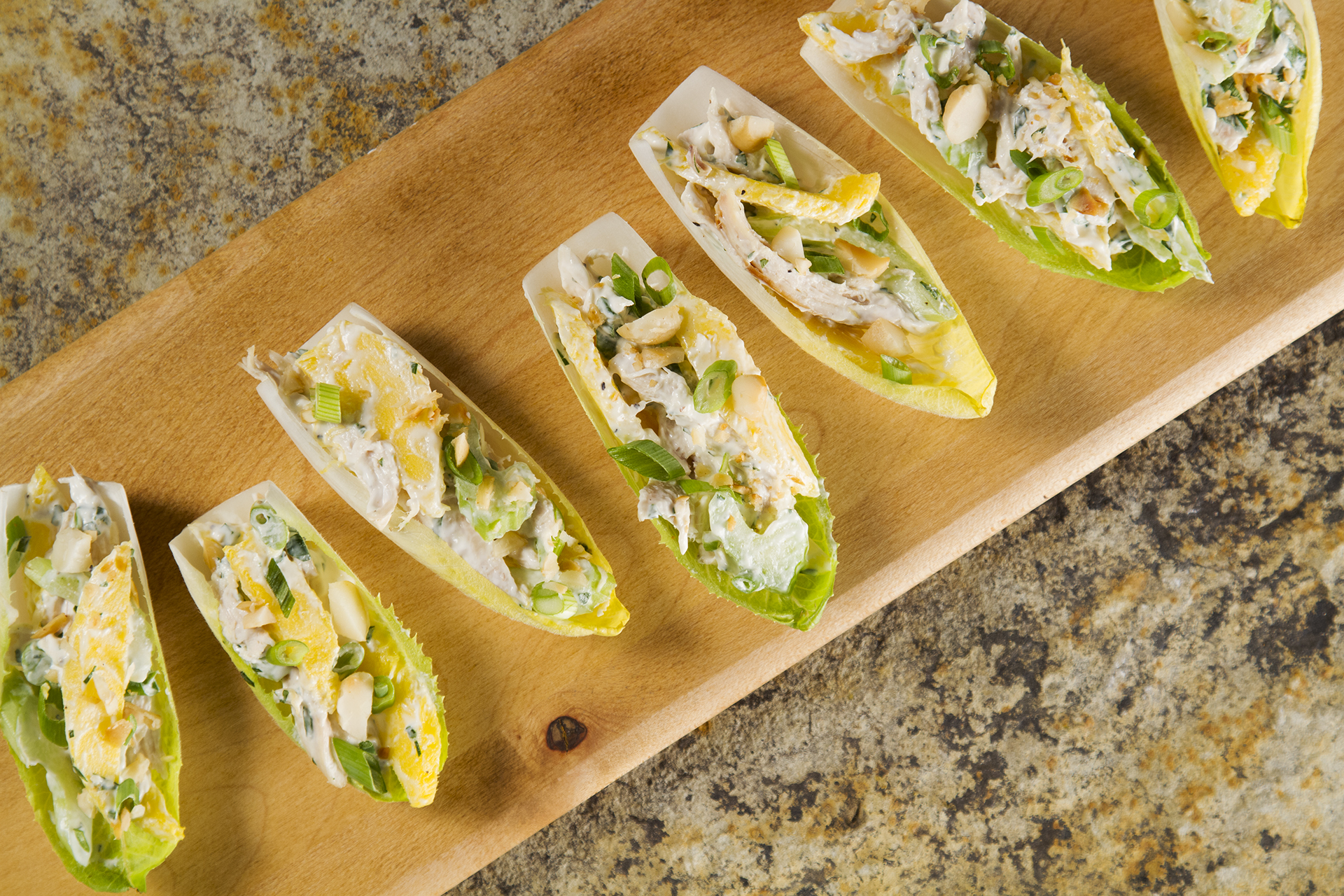 Endive Boats with Fresh Mango Chicken Salad