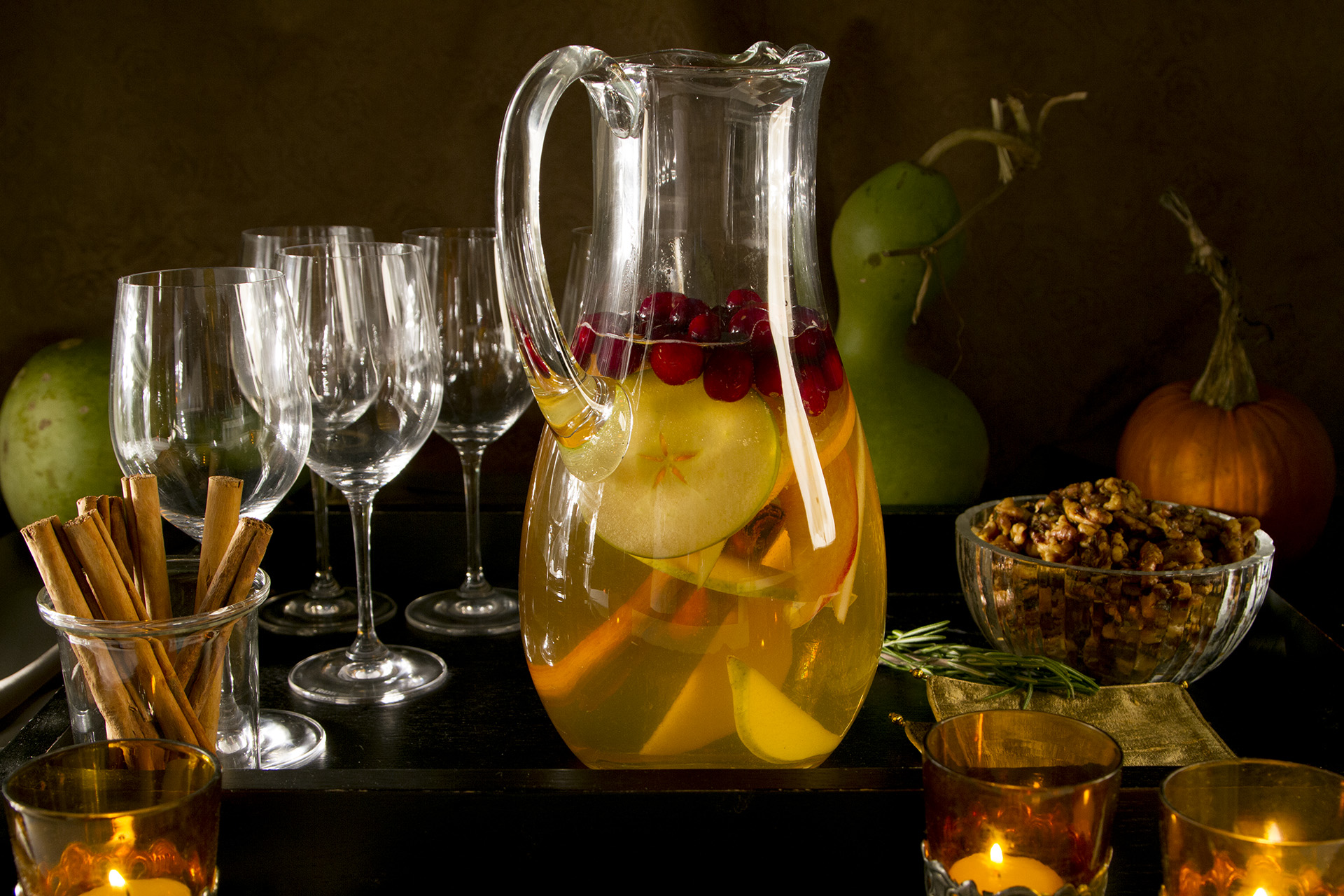 Don't let the name fool you. It's just as tasty in every season. Made with un-oaked chardonnay and brandy, additional flavor is provided by cranberries and cinnamon sticks.