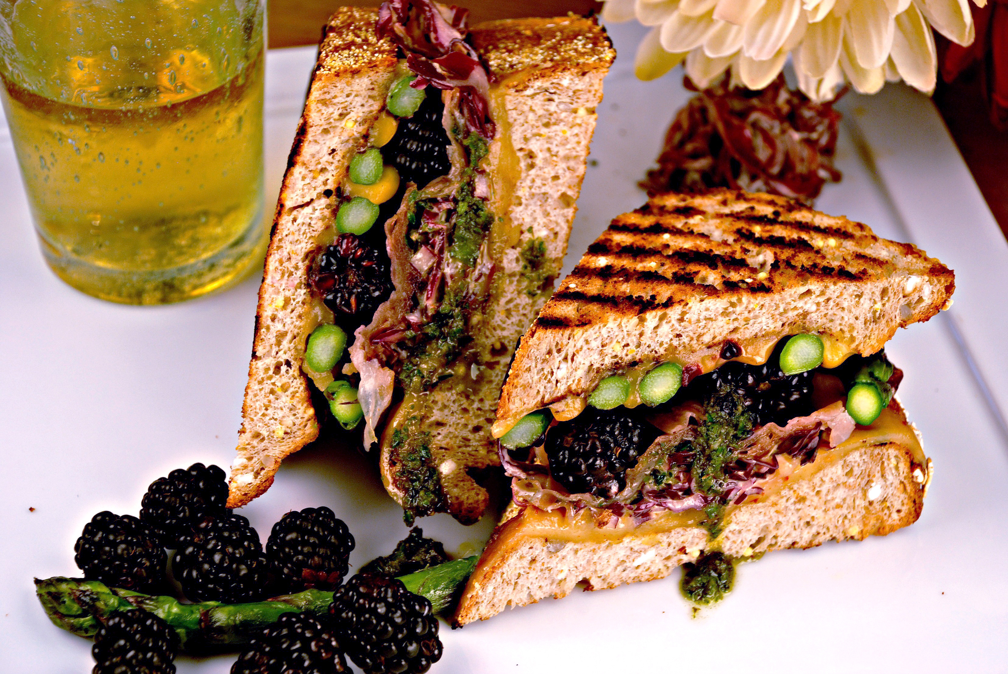 Asparagus Coleslaw Grilled Cheese