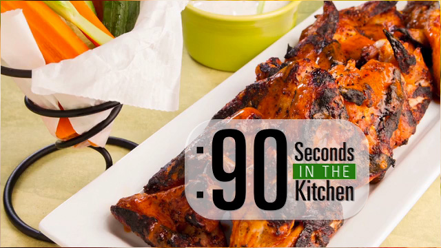 90 Second Grilled Buffalo Wings