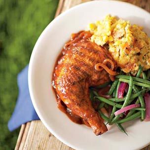 Grilled Chicken with Ancho Barbecue Sauce Recipe