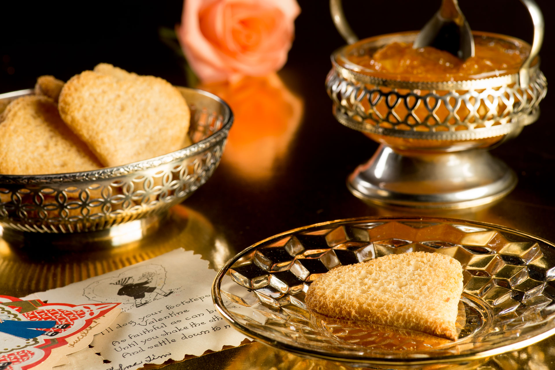 Heart Toast Points are one of those delicate recipes used when entertaining in the 1920s.