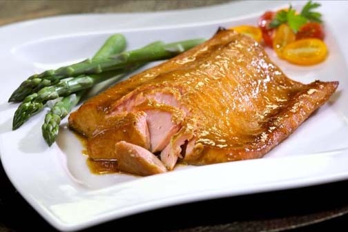 Cedar Planked Salmon with Asian Flavors