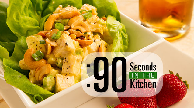 90 Second Mango Curry Chicken Salad