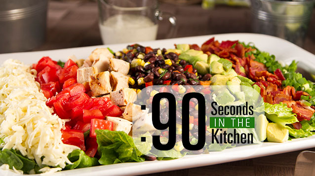 90 Second Southwest Cobb Salad with Fiesta Black Beans