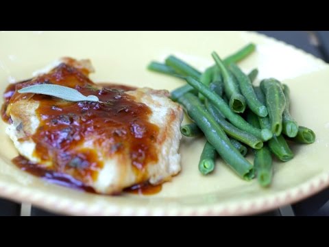 Apricot-Sage Chicken Breast & Steamed Green Beans