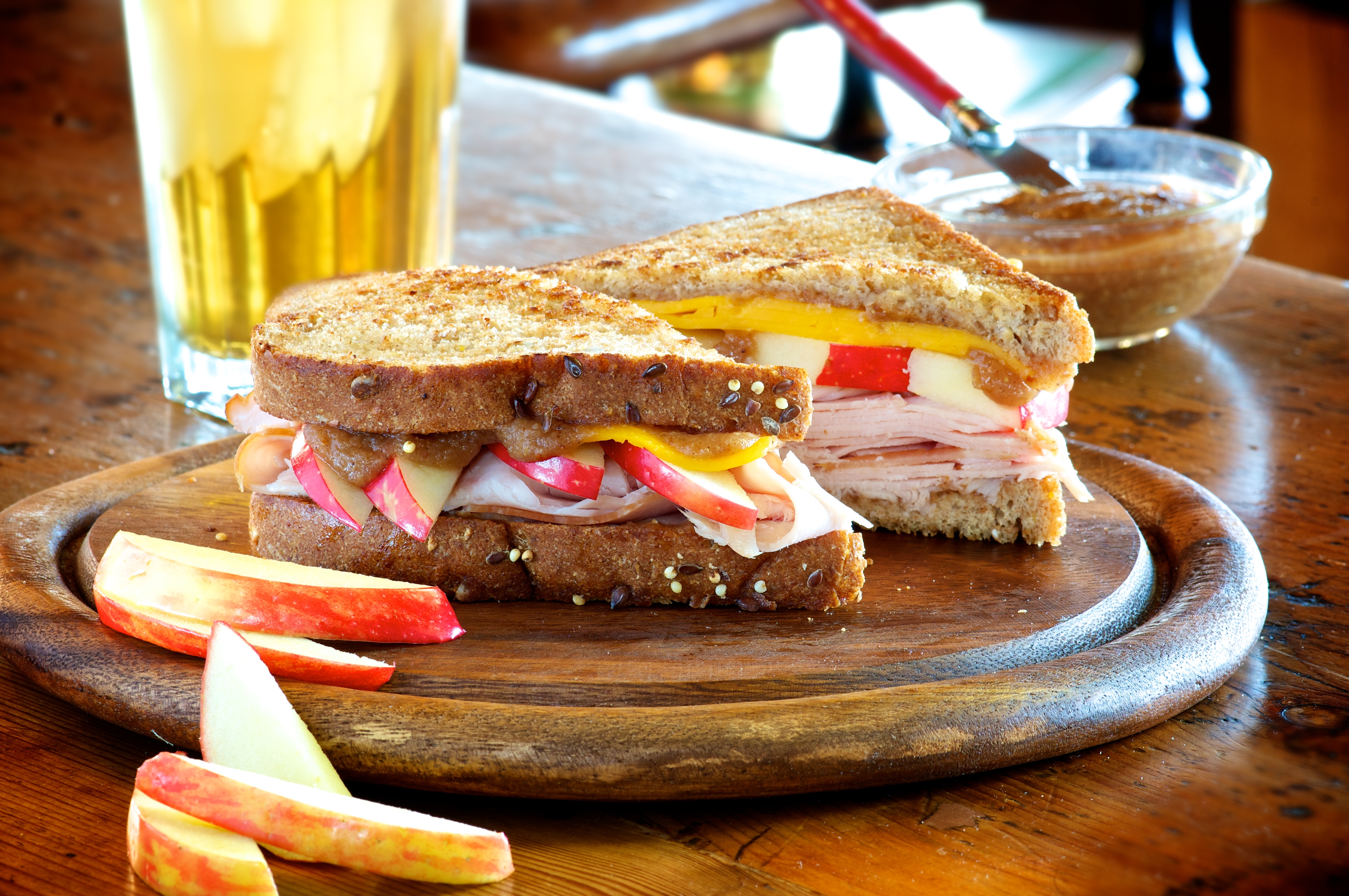 Grilled Autumn Harvest Turkey Sandwich