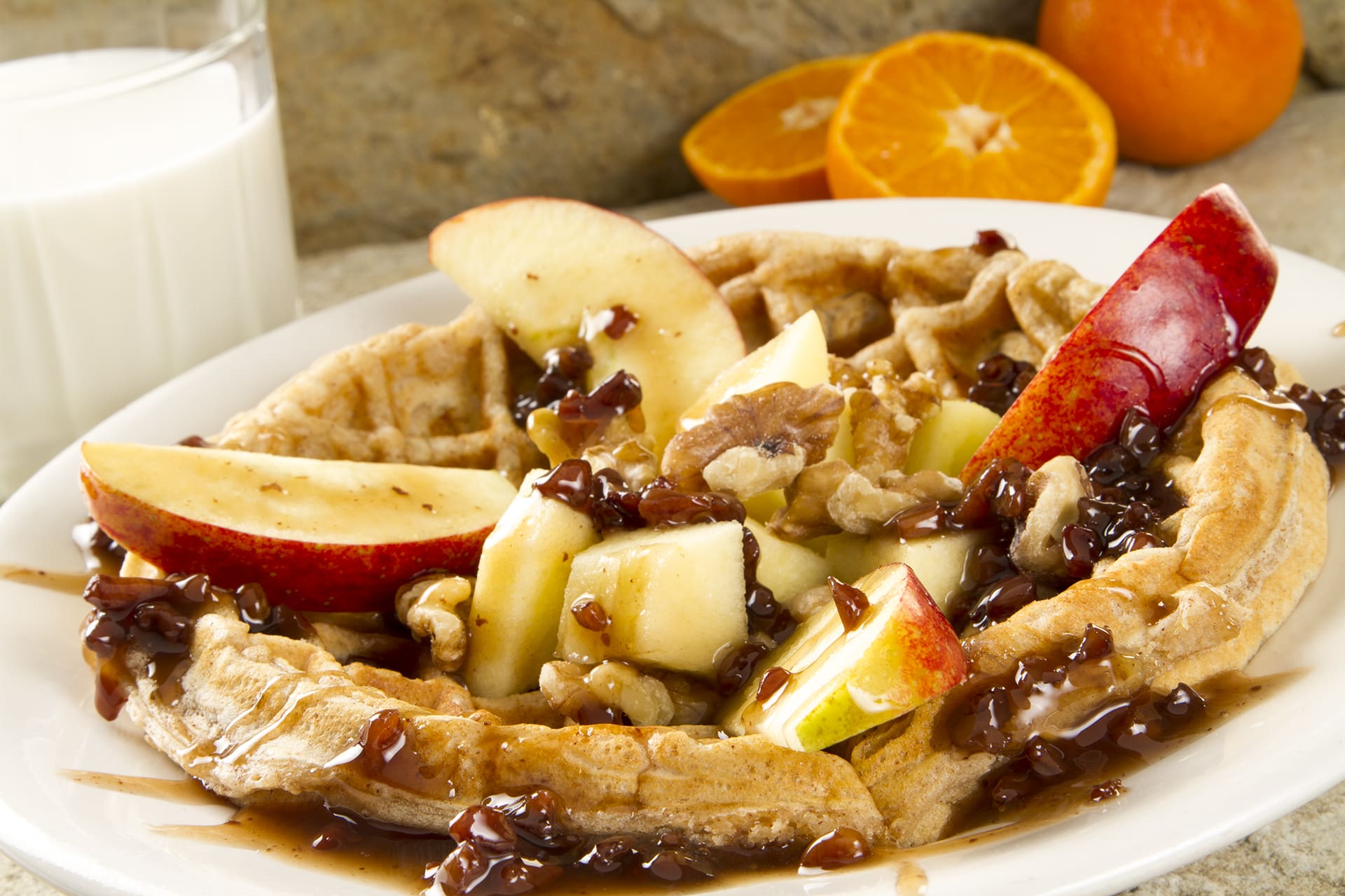 Apple and Oatmeal Waffle