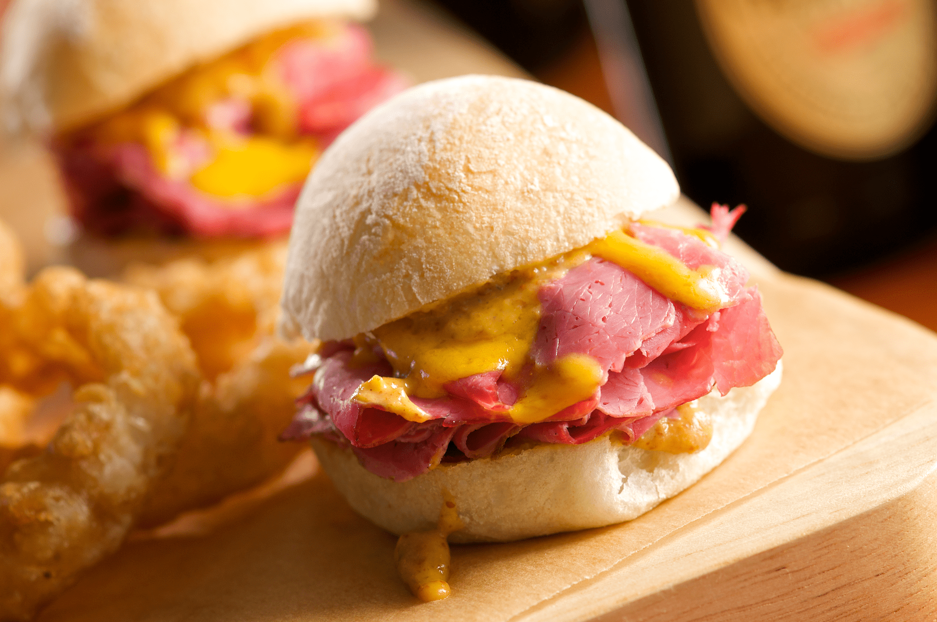 Corned Beef and Irish Cheddar Sliders