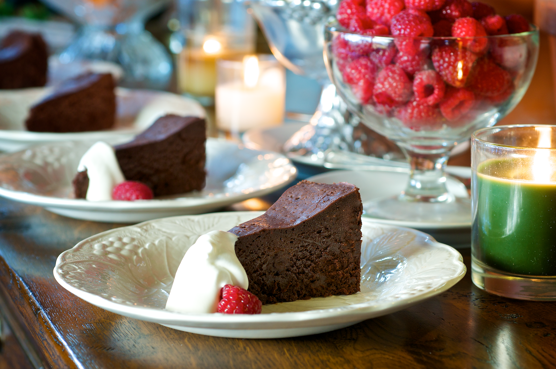 Here’s the famously rich and decadent chocolate cake named for its missing ingredient. Dense, moist and super chocolaty.