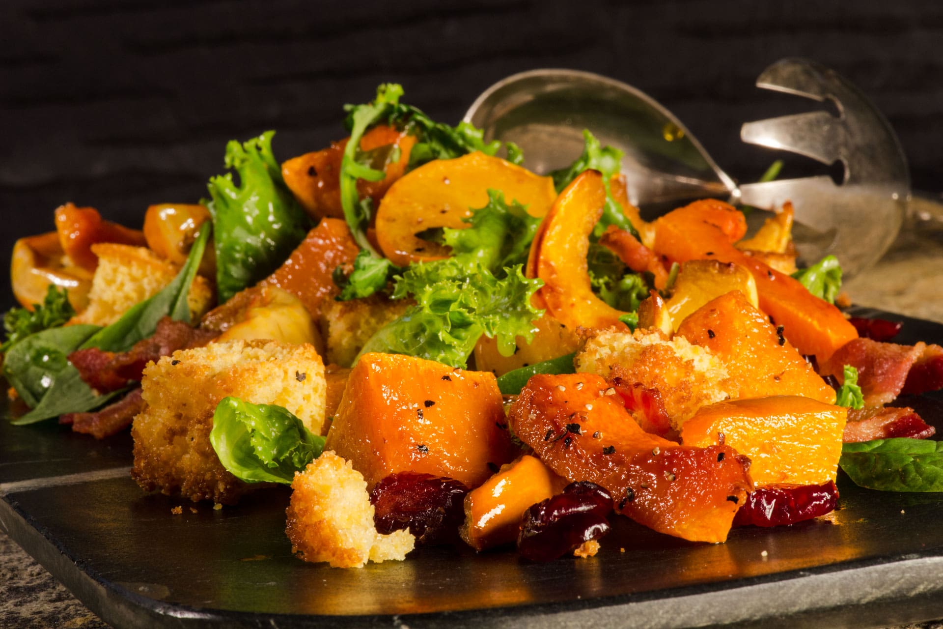 Panzanella Salad with Roasted Butternut Squash and Maple Dijon Vinaigrette