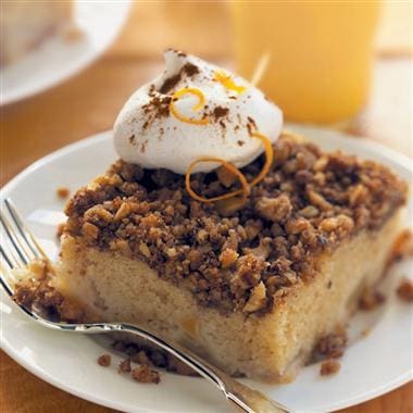 Pear Walnut Crumb Cake