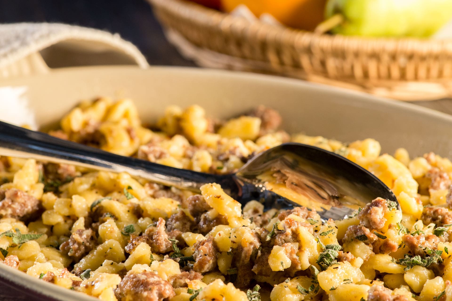 Sausage and Sage Spaetzle
