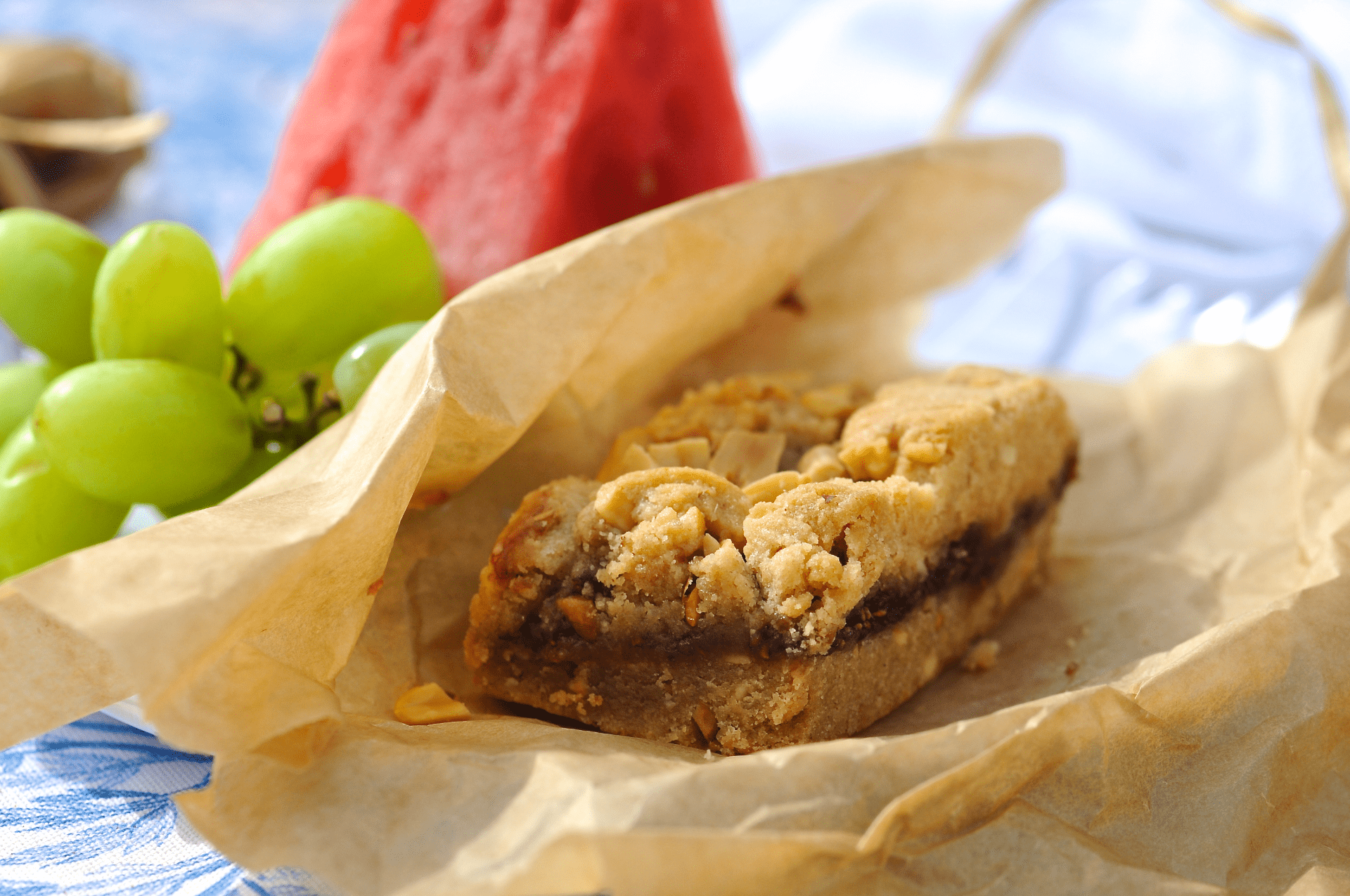 Strawberry Cookie BarsStrawberry preserves complement the crunchy, nutty peanuts just perfectly in this cookie bar. This wonderful homemade casual dessert or after-school snack is sure to transport adults back to warm childhood memories.