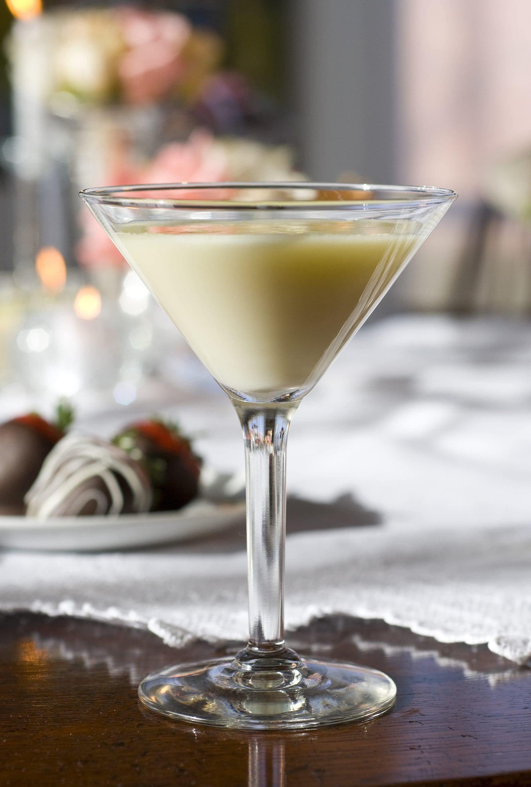 Decadent, rich, over the top, dangerously delicious! Rich velvety white chocolate concocted into a sinful cocktail. Chocolate lovers will swoon over this incredible cocktail. Perfect as a romantic before-dinner drink.