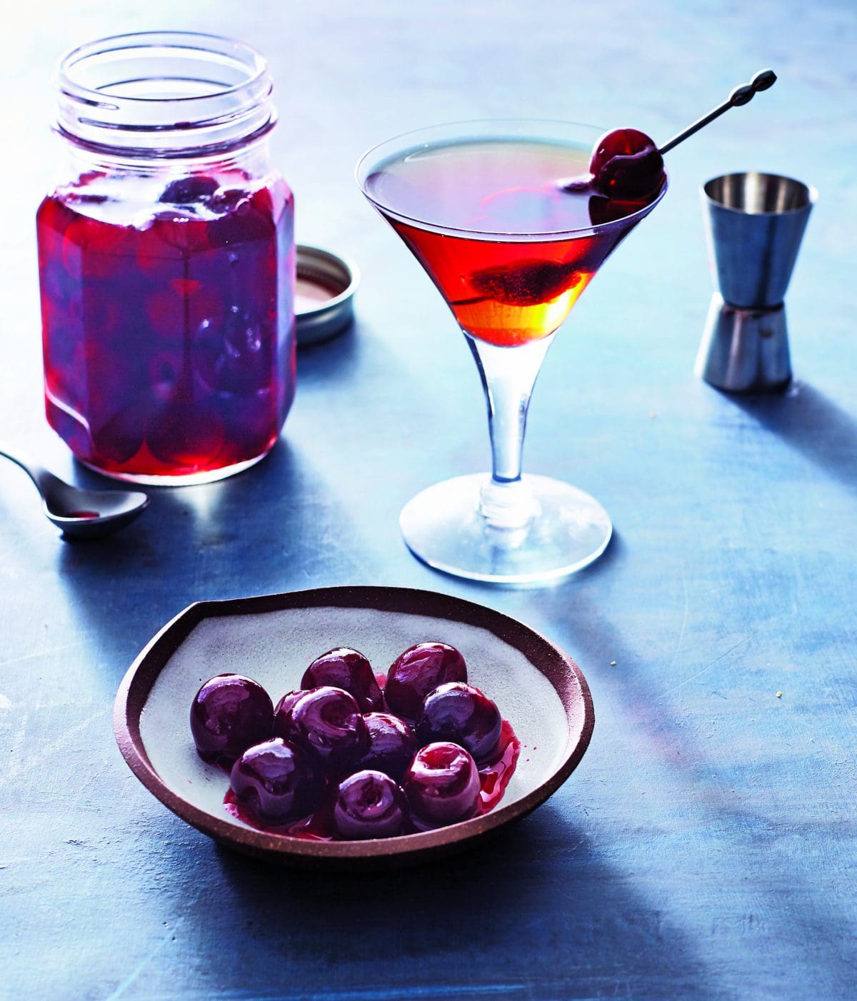 making brandied cherries to use as snacks, in cocktails or for topping ice cream