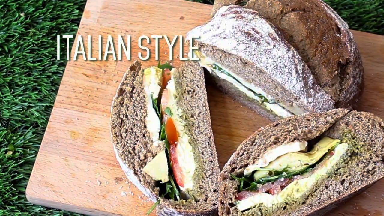 Picnic loaf sandwich made by hollowing out a loaf of bread and stuffing with a variety of fillings.