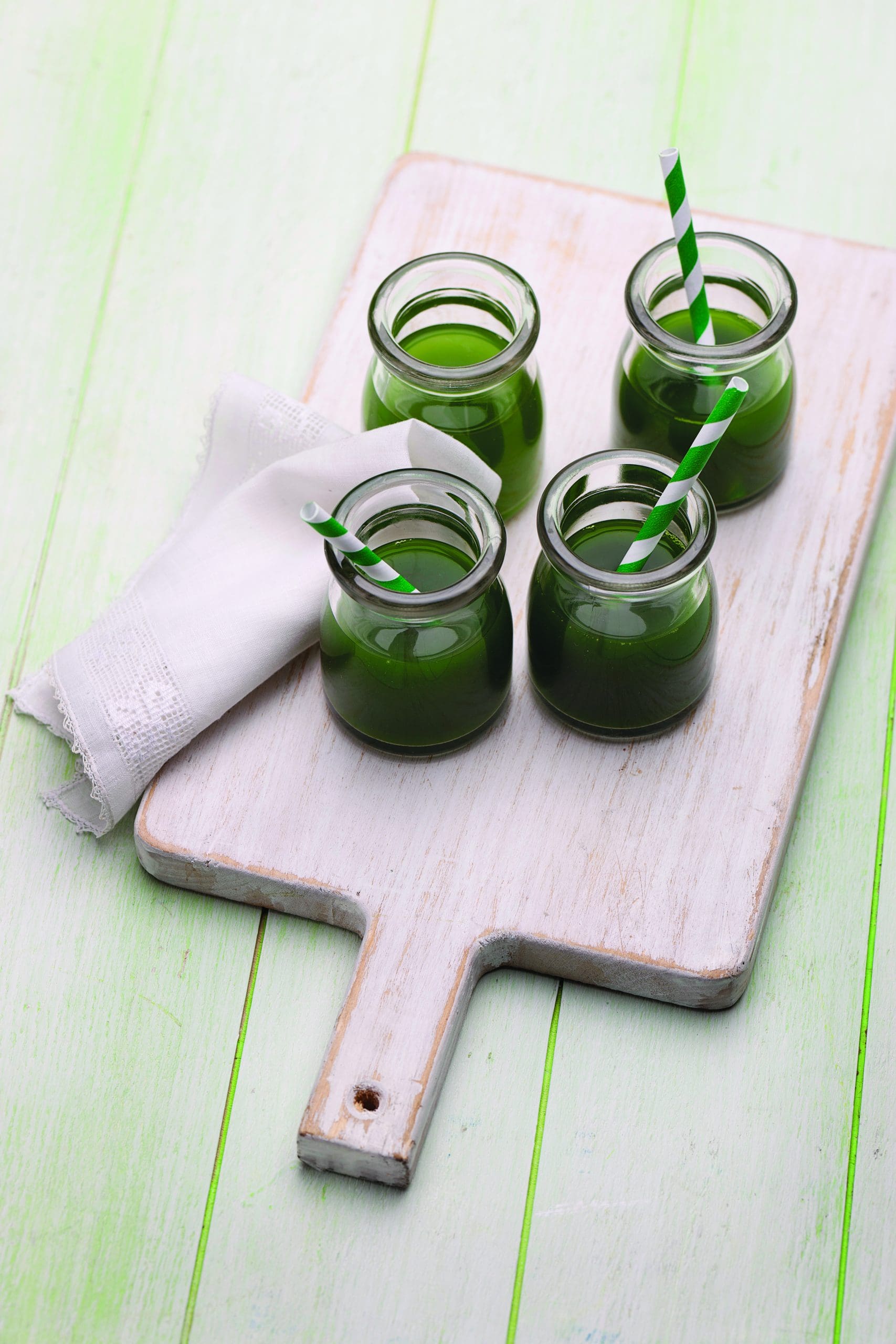 Apple, cranberry and cucumber make this green juice not only good for you, but flavorful as well.