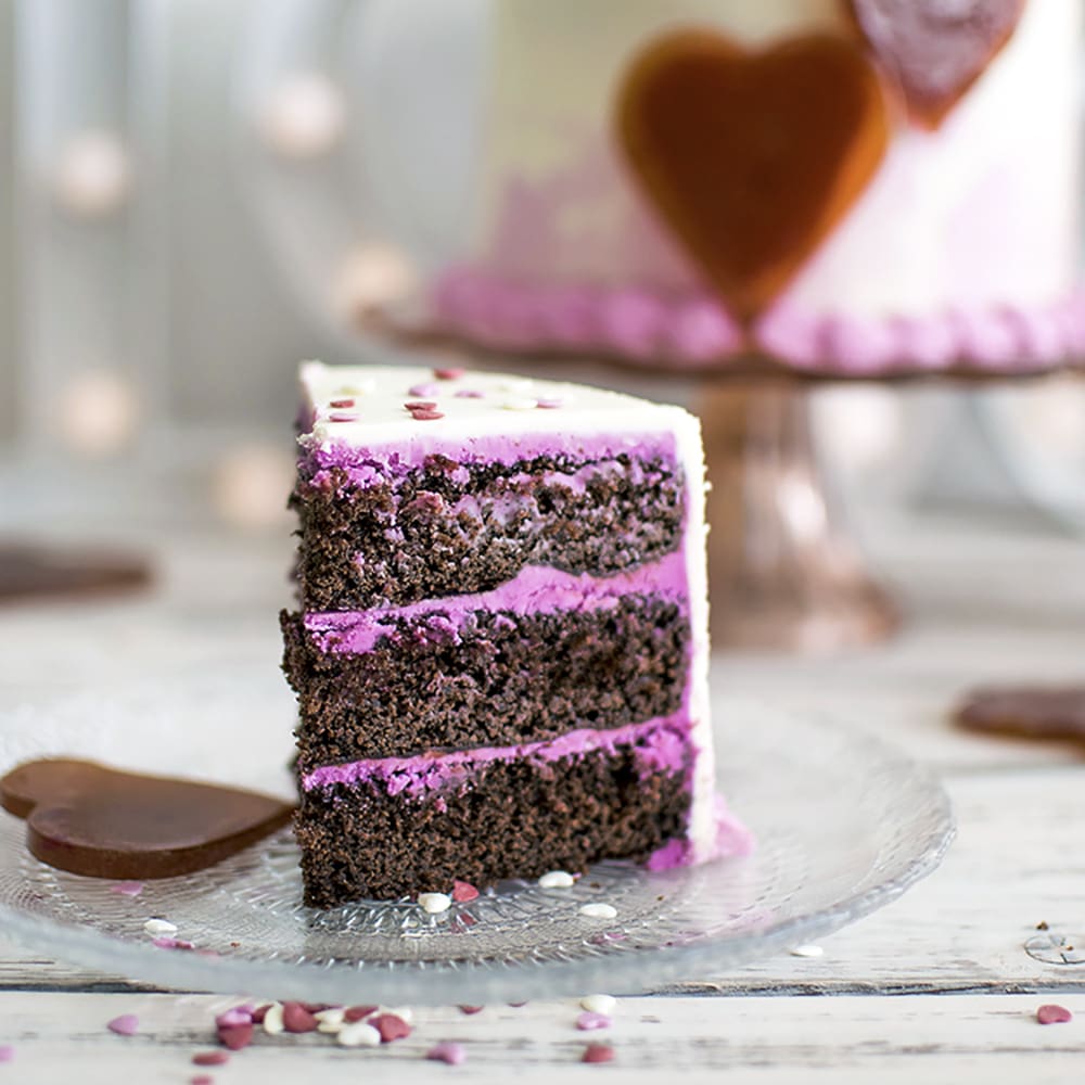 This beautiful and organic Valentine's Day Cake uses ColorKitchen, a plant-based alternative to the traditional food dyes and sprinkles. ColorKitchen's plant colors are also vegan, gluten-free and non-GMO, making decorating for your loved ones with food allergies and sensitivities seamless and still delicious!