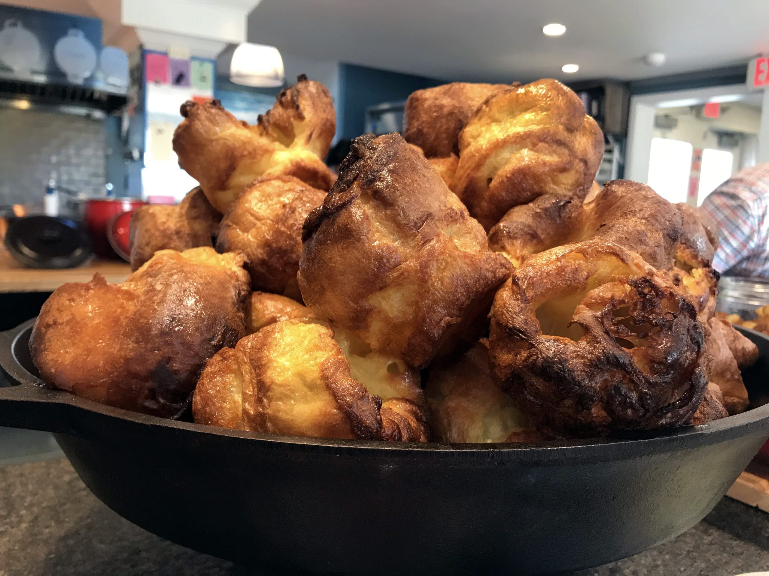 A traditional English Yorkshire Pudding served at Cornman Farms.