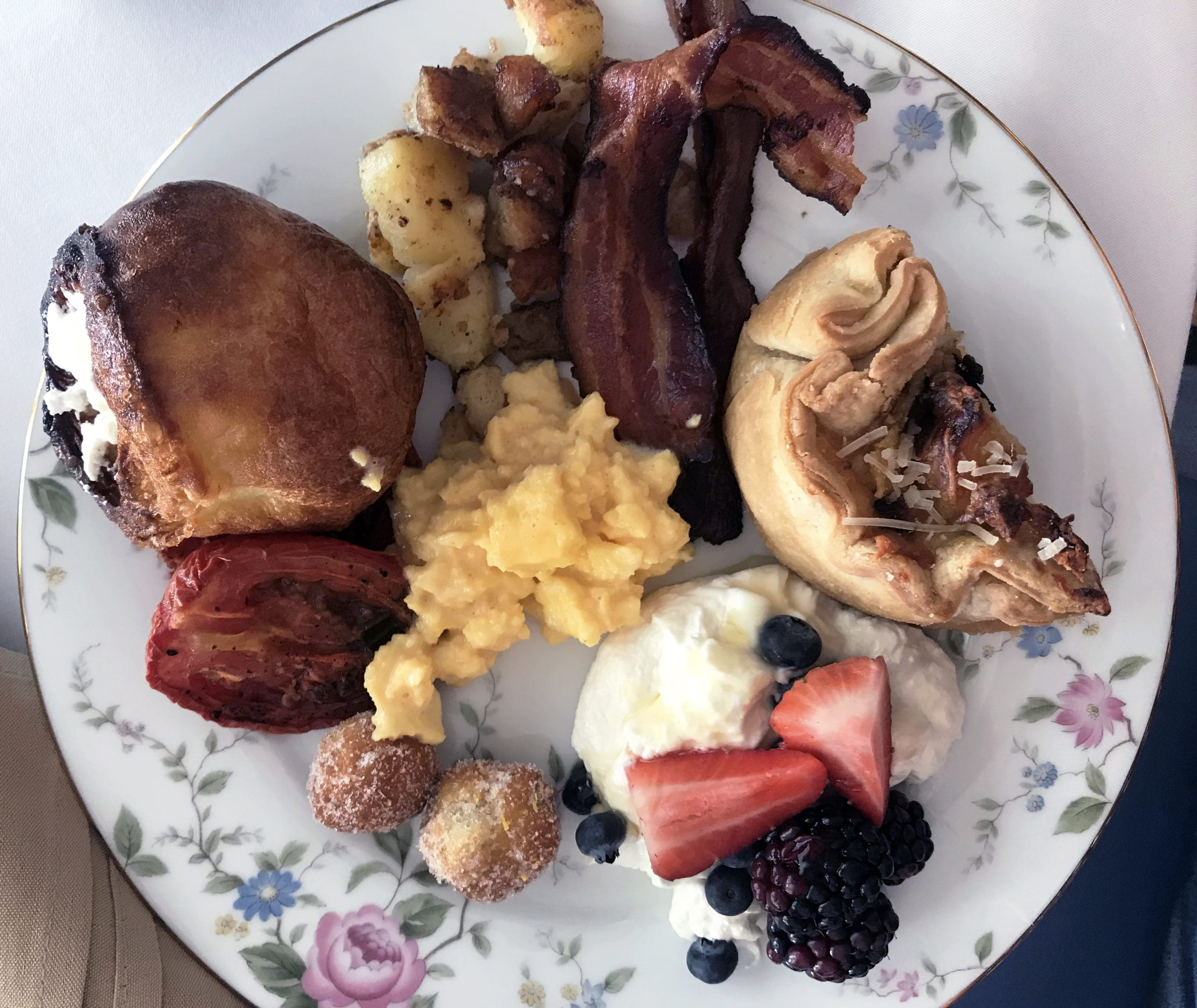 I was lucky enough to be treated, courtesy of Cornman Farm’s, to its ‘wedding brunch buffet,' which would typically be served when an event is hosted. There were roasted tomatoes, traditional Yorkshire pudding, savory homity pies, and the traditional fresh fruit and yogurt, bacon, fried potatoes, and eggs.