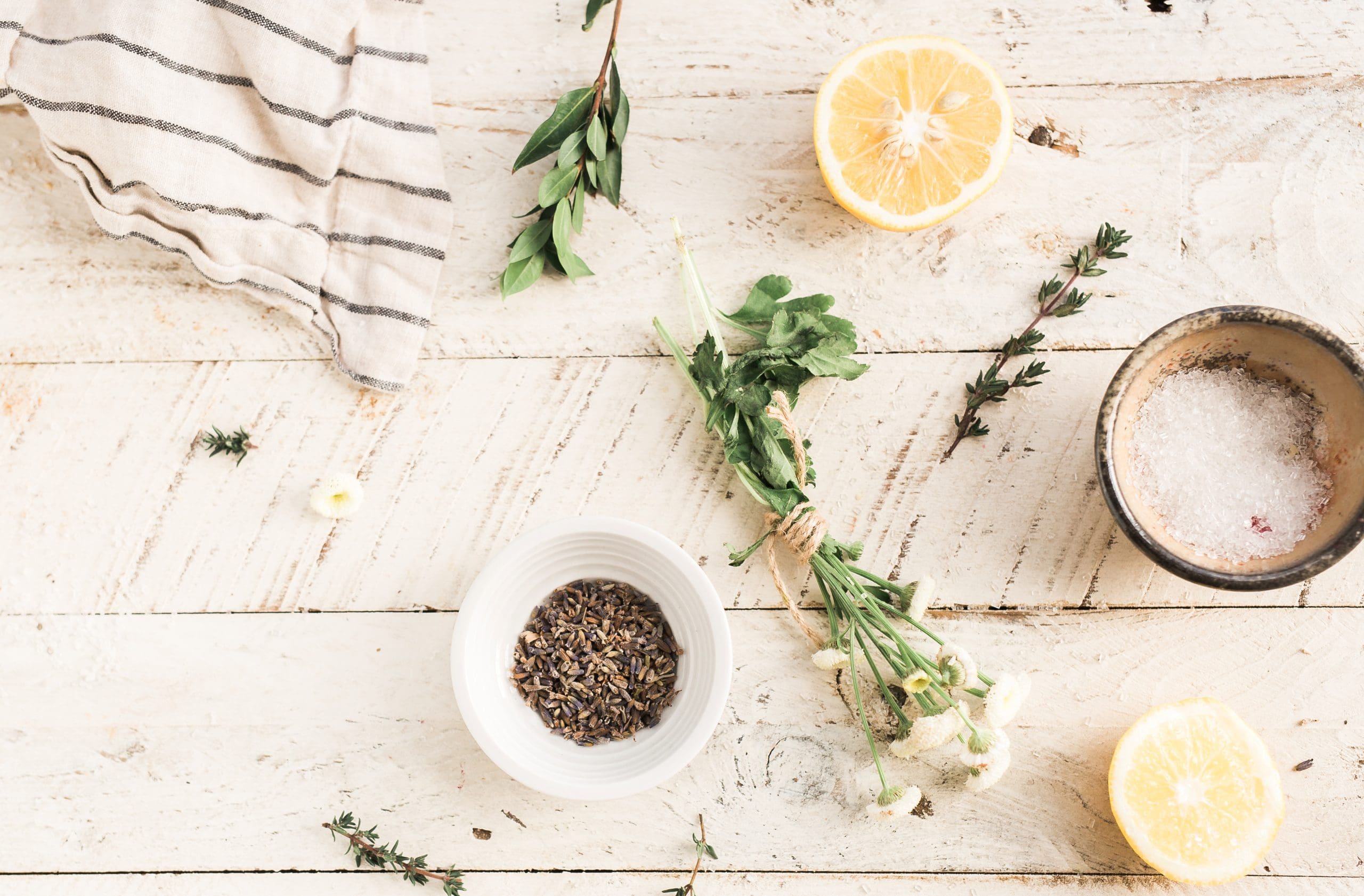 An easy way to add flavor to everything, from vegetables and seafood to poultry or beef, is combining a mixture of Flaked Sea Salt, Grey Salt, and Course Himalayan with fresh herbs like Thyme, Rosemary, Oregano, and Sage. To elevate it further, use a peeler to remove strips of zest from citruses like lime, lemon, or grapefruit.