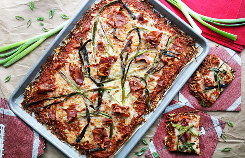 Patatas Bravas Hash Brown Crust Pizza by Idaho Potato