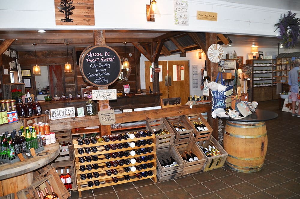 The interior of Door County Cottage Red Door showcasing the variety of local and hand-crafted products they sell.