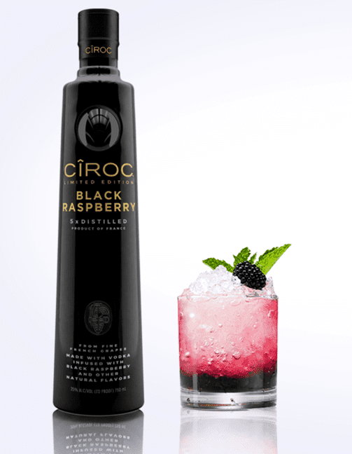 Not only the perfect mix and mask of flavors, but doubles as a great centerpiece for your Halloween event. Mixed with lime juice, simple syrup and blackberries, it's wickedly delicious.