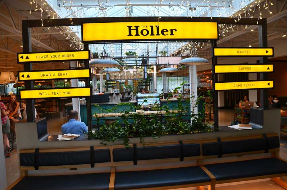 The Hollar, one of the many businesses and community gathering spaces in the 8th Street Market.