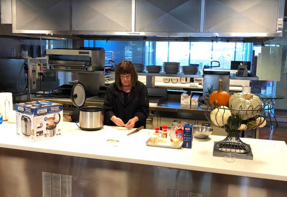 Executive Chef Gail Cunningham Preps The Ingredients.