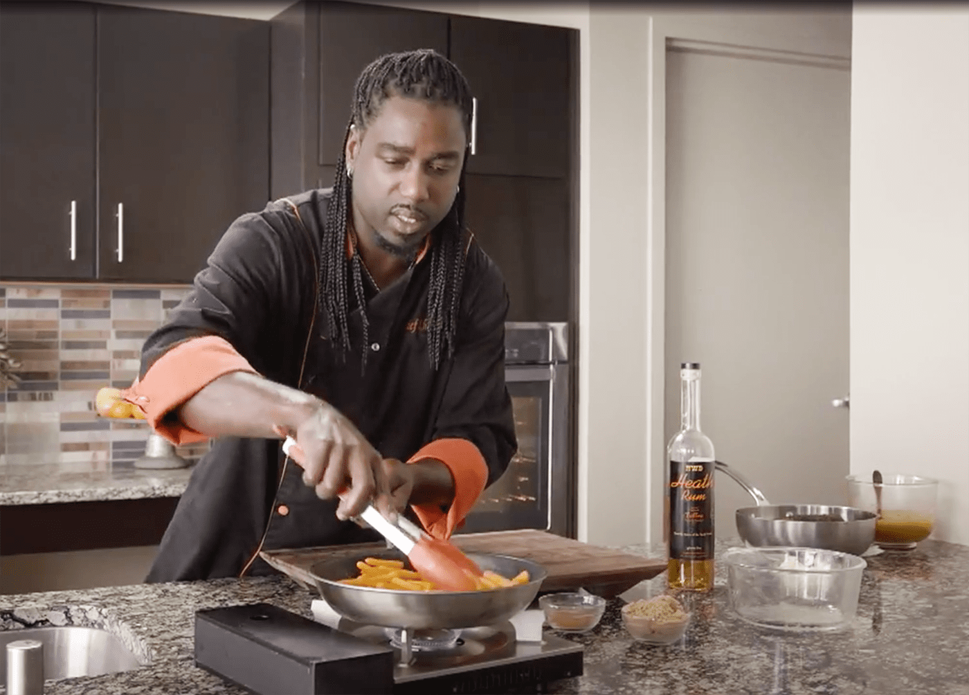 These Caribbean Glazed Carrots get a kick from Jamaican Spices added to the glaze, providing a spicy pepper punch to balance the sweetness of the glaze. Chef Champion uses Heath Rum, which is made in Wisconsin, where he now resides, after growing up in Louisiana.