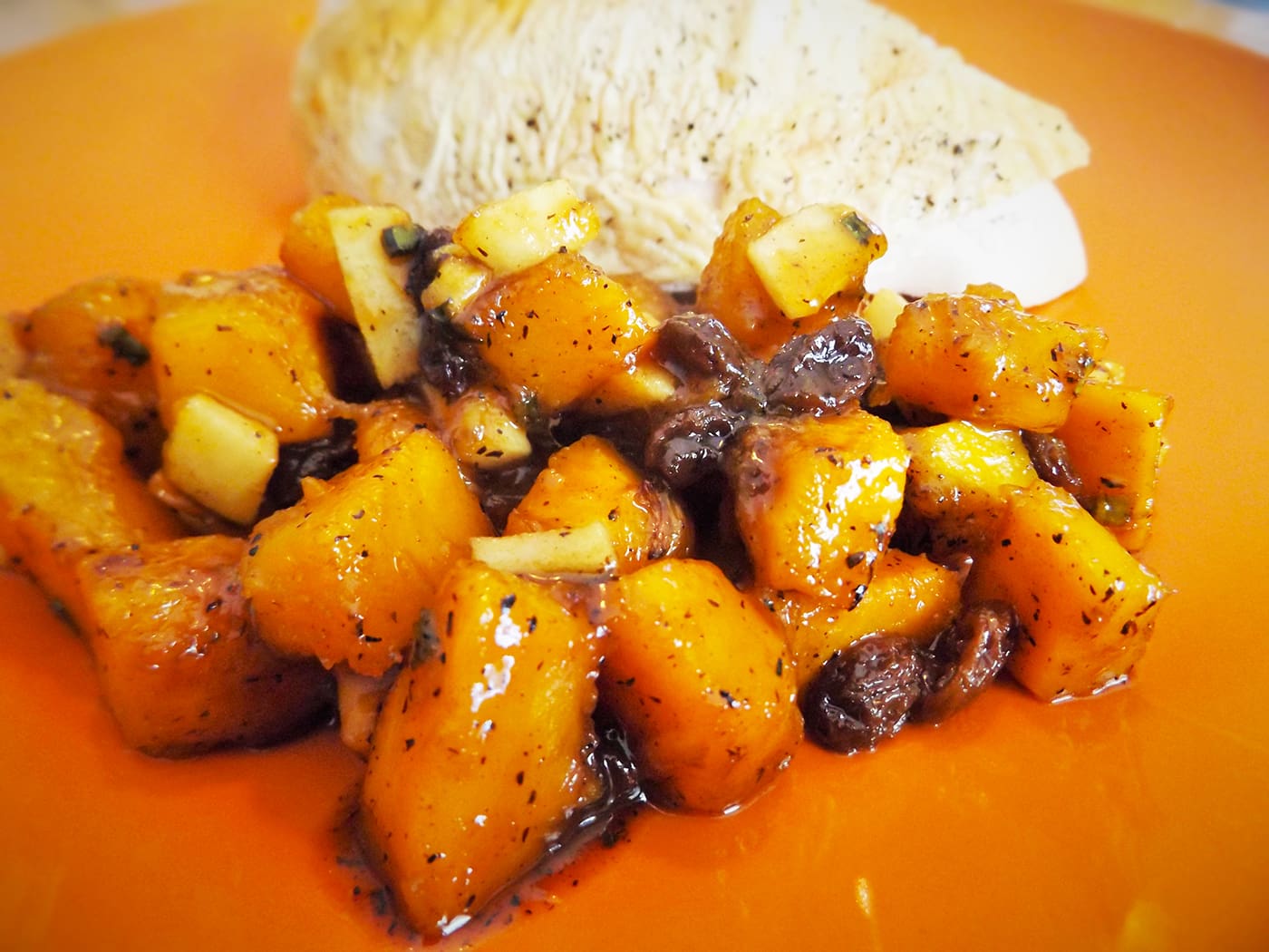 The glaze that forms in this dish is phenomenal! A perfect accompaniment to all protein bearing down on your Holiday table and throughout the cold, blustery season ahead. I dice the sweet potatoes about an inch in size, but larger is fine as well.