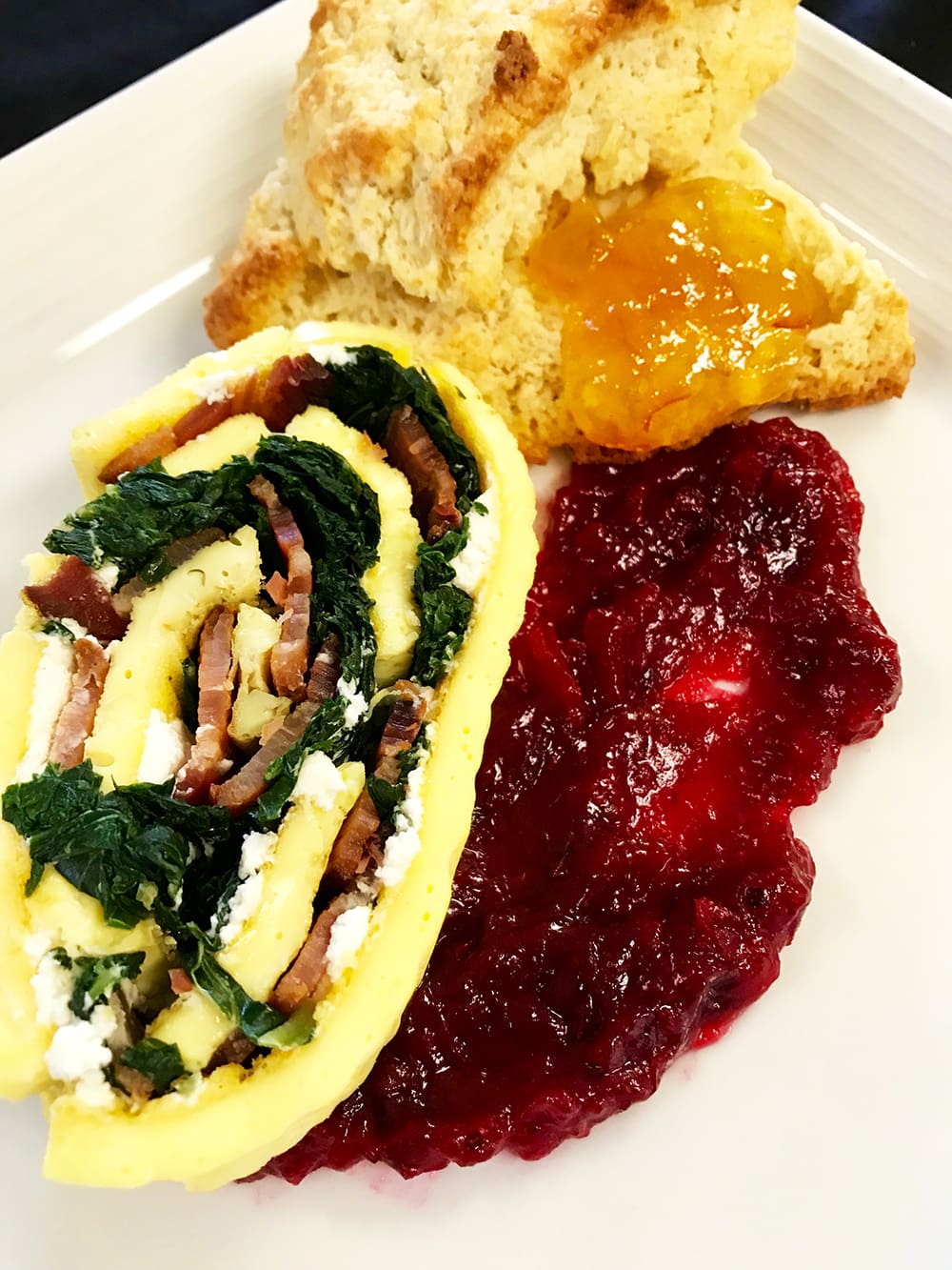 The perfect addition to your holiday table, this breakfast yule log was created by the chefs at the Saugatuck, Michigan.