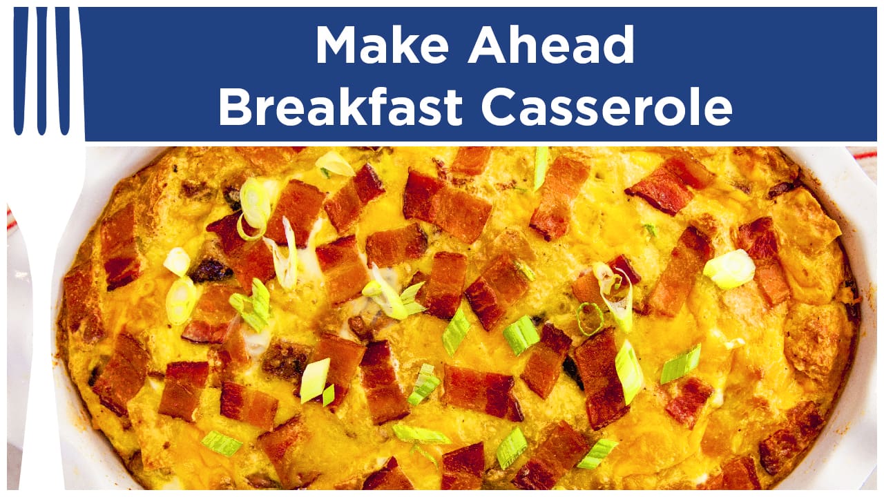 We know breakfast is probably the most important meal of the day. Ask any school teacher if a child that's hungry does well learning math or history. The same holds true for adults. Luckily, Dinner Reinvented's Roni Proter comes to the rescue with her Make Ahead Breakfast Casserole.