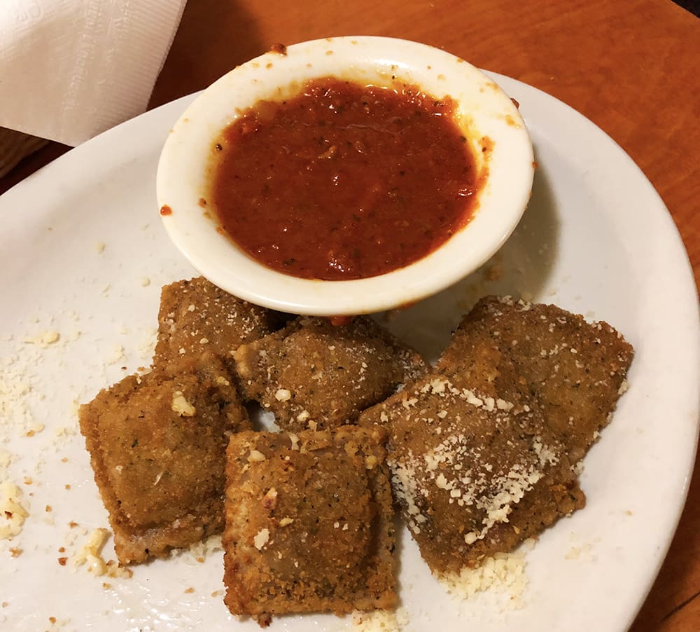 The toasted ravioli at Bambino's Cafe in Springfield is breaded, stuffed with beef and toasted to perfection.