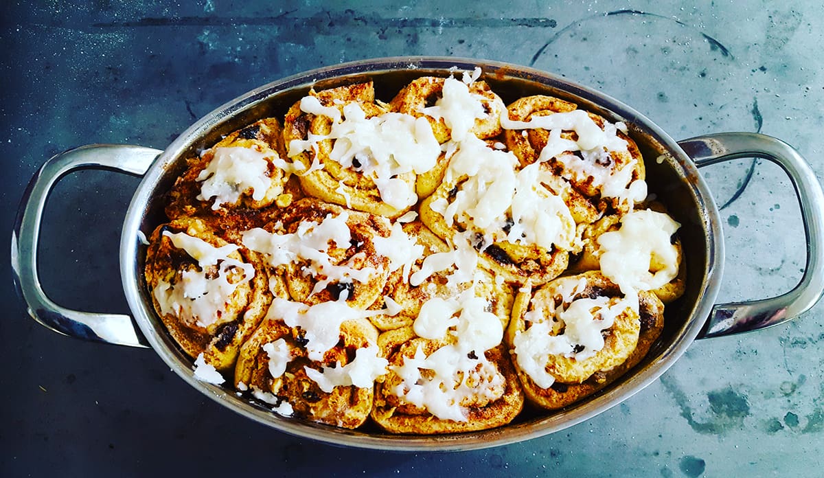 Sunday morning at the Bungalow is a perfect time to bake! The aroma of warm cinnamon lofting through my home is a great way to start a very relaxing day!