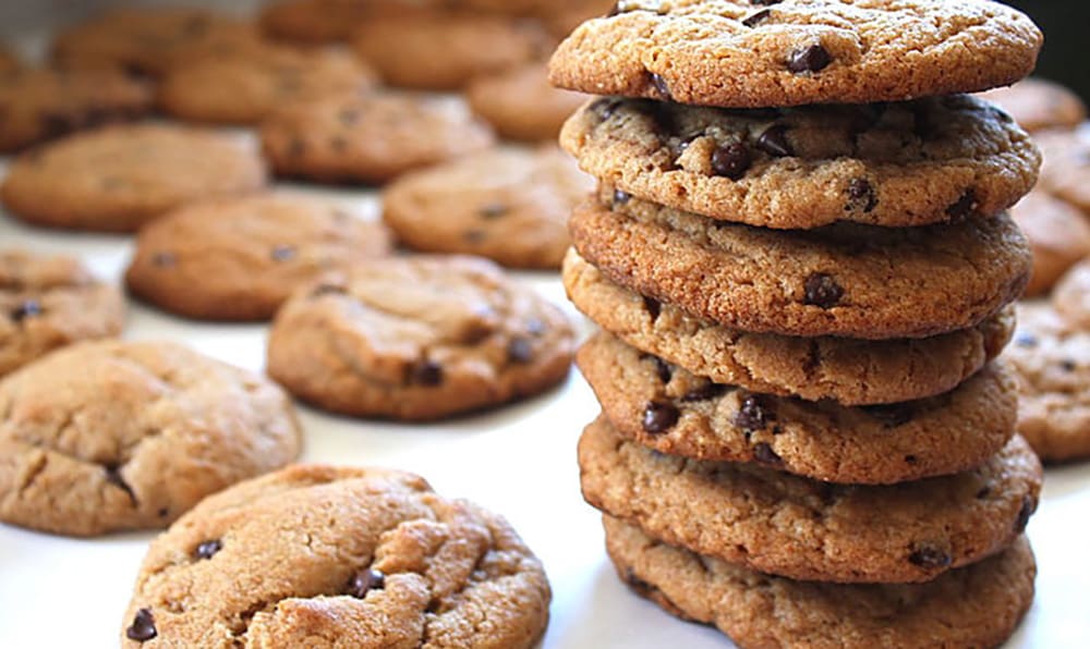 These are classic toll house cookies, made as you normally would, with a kick of sweet chili added. Perfect for a game-day treat.