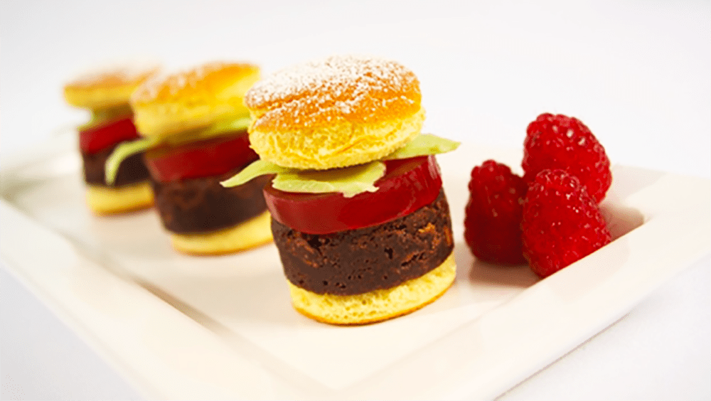 Serve your friends a pleasant April Fools' Day surprise with this Dessert Hamburger. From celebrity caterer Andrea Correale, founder and CEO of Elegant Affairs, it's a humorous prank that's delicious as well!
