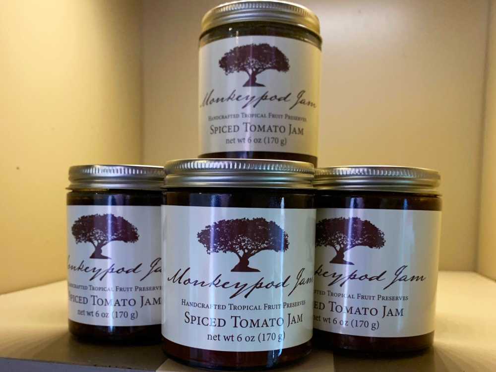 A variety of Monkeypod Jams.