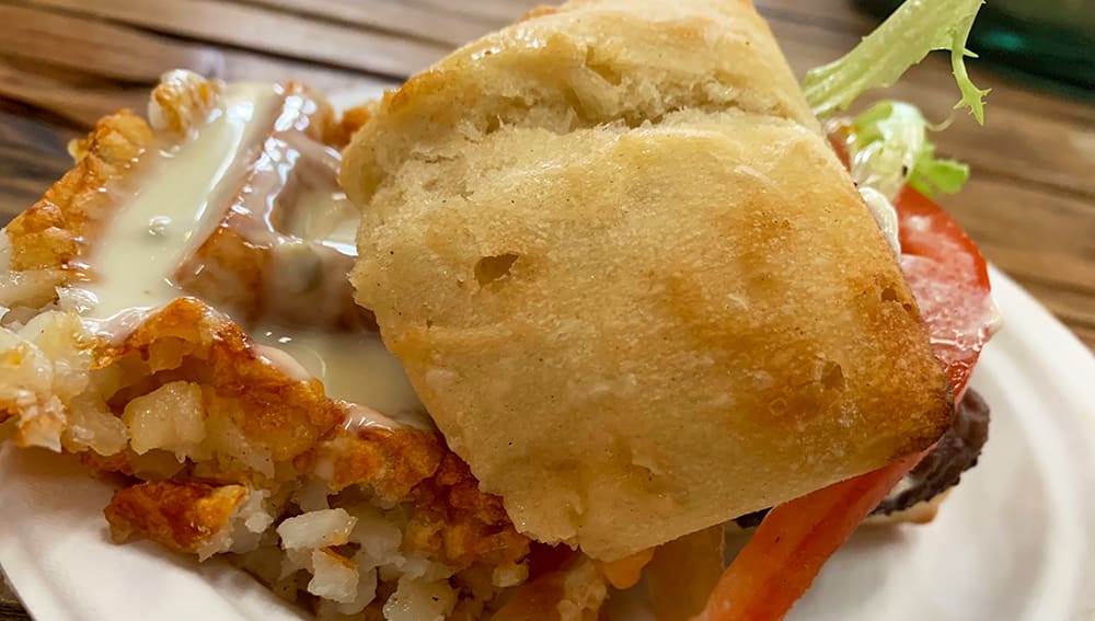 Kickshaw’s famous hot toddy, made with tater tots and an incredible cheese sauce that we’ve been trying to replicate ever since.