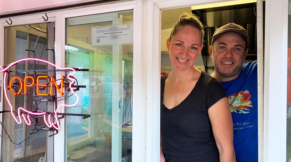 Seth and Paulette Peterson own and operate Kickshaw’s, one of the island’s most popular food trucks.