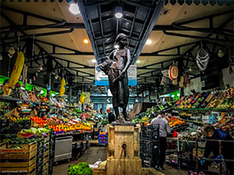 Mercato Albinelli in Modena is a food lover’s dream. The architecture and lighting in the relatively petite building highlights the freshness of the food.