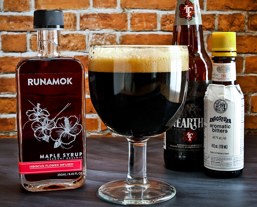 Hugs all around cocktail made with Runamok maple.
